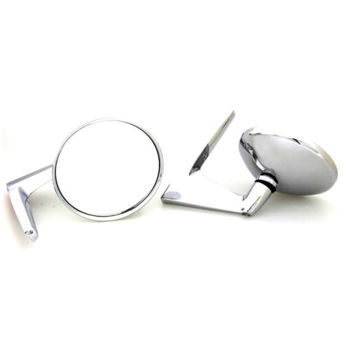 CHROME FENDER DOOR MIRROR NEW LH RH PAIR 2PIECES FIT FOR PLYMOUTH FURY 1956-1974 - Foto 1 di 6