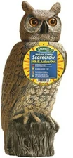 Gardeneer by Dalen 100055888 Solar Action Owl Natural Scarecrow Device, 18in