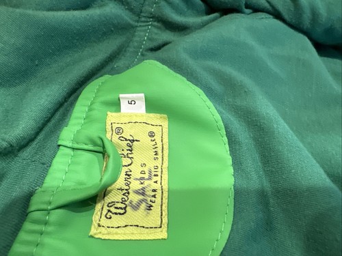Western Chief Boy’s Size 5 Green Frog Raincoat - Picture 6 of 8