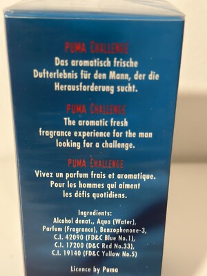 PUMA CHALLENGE EAU DE TOILETTE SPRAY 100ML NEU&OVP& IN FOLIE HERREN