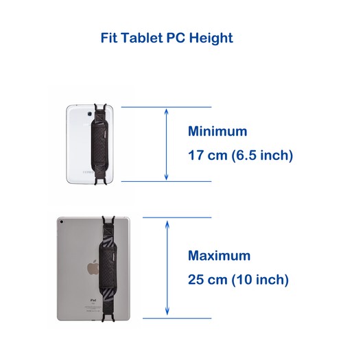 Tablet Hand Strap, Non-slip Elastic Hand Strap Holder for 6.5 to 10 Inch Device - Picture 5 of 7