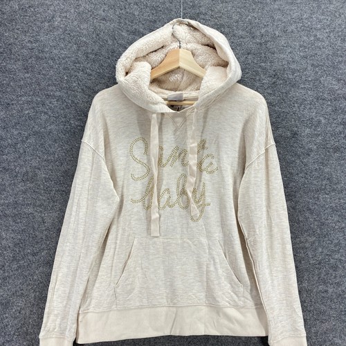 New Knox Rose Hoodie Women S Small White Hooded Lined Fleece Long Sleeve Pockets - 第 2/11 張圖片