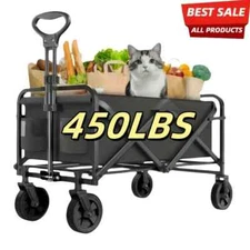 [Heavy Duty Wagon Cart] Heavy Duty Collapsible Foldable Wagon Cart - All-Terrain