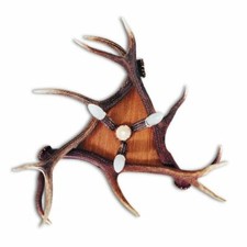 Plafoniera con vere corna di cervo. Lampada. 3xE14 70x70x20cm 152209