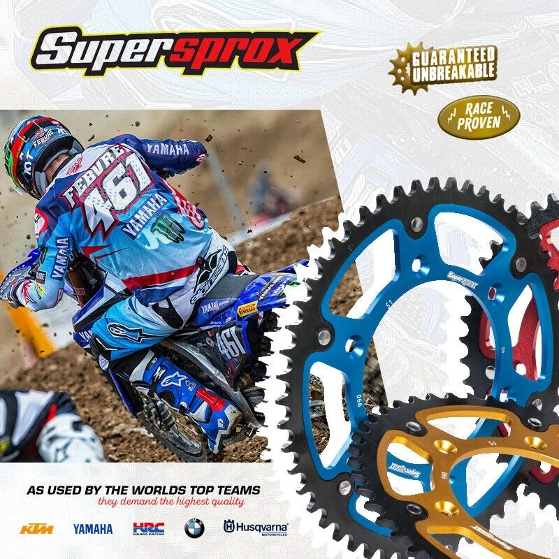 Husqvarna TE300i DID GOLD VX3 520X-Ring Chain & Supersprox kit de roda dentada furtiva - Imagem 2 de 4