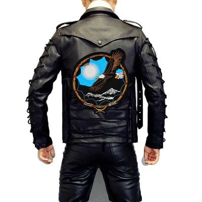 Large Eagle Moon Patch Motorcycle Mc Embroidered Iron On Jacket Leather Vest Sew - Iron On Patches Leather Vest Large Eagle Moon Patch Motorcycle Mc Embroidered Iron On Jacket Leather Vest Sew - Iron On Patches Leather Vest