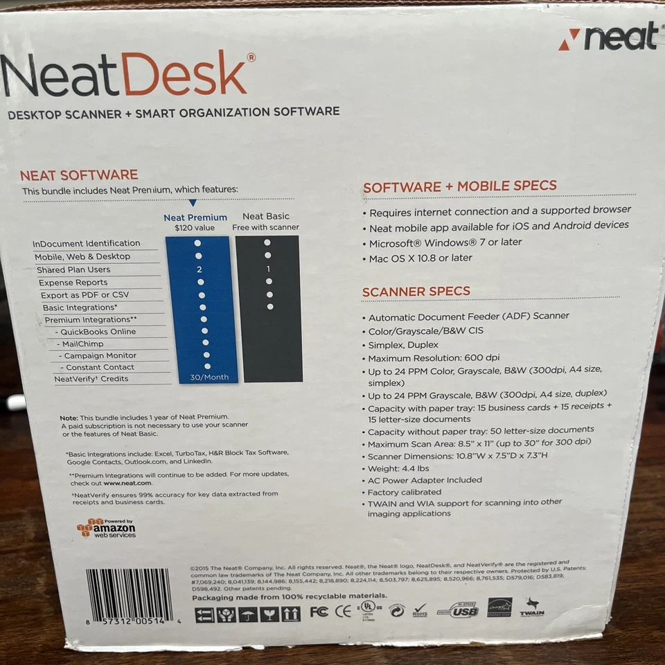 Neat Desk ND-1000 Premium Bundle Desktop Scanner - Brand New - Image 3 of 4