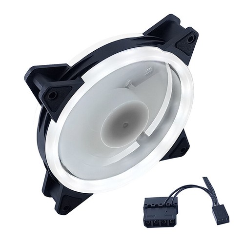 120mm PC Case Fan 12V Big 4p + 3p 1200rpm RGB Desktop Computer Heat Colorful Fan - Photo 17/19