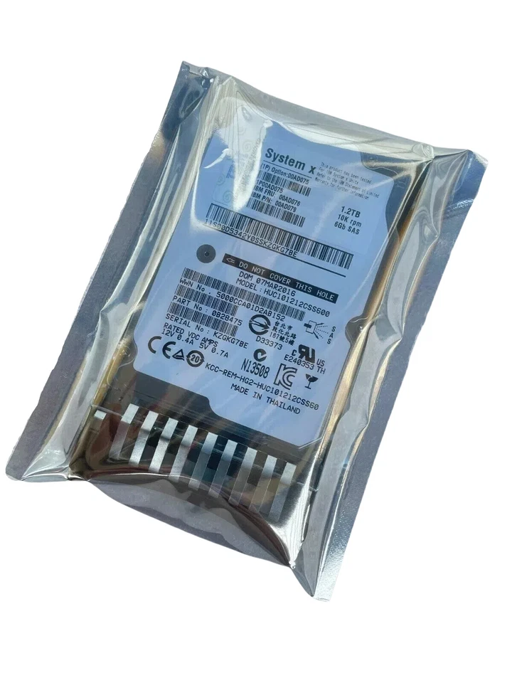 IBM LENOVO / 00AD075 00AD076 00AD079 1.2TB 10K 6G SAS 2.5" X35 3650 M3 M4 X5 HDD - Image 2 of 4