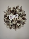 HOME lowcountry COWGIRL animal Print Spring Summer Mesh Front Door Wreath Decor