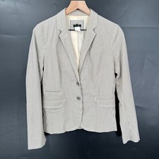 J.Crew pinstripe blazer suit jacket nautical preppy classic gray stripe tailor 4