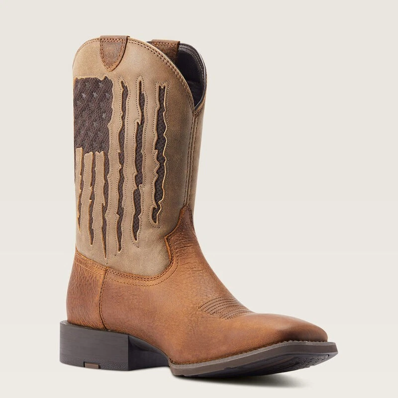 Botas occidentales Ariat® Sport My Country VentTEK™ Faithful marrón para hombre 10044564 Foto 3 de 4