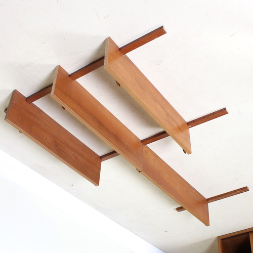 PS System Mid Century Vintage Danish Teak Wall Shelves Double Bay - Picture 5 of 7