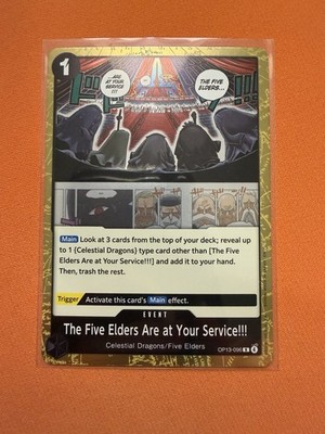The Five Elders Are at Your Service!!! OP13-096 Carrying On His Will R NM