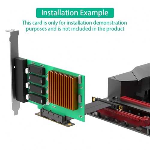 Stable Signal PCIE 4.0 1x Cord with 2Right Angle Connectors for DIY Project - Afbeelding 2 van 10