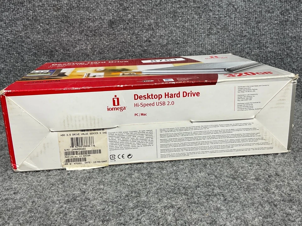 Iomega 320 GB 7200 RPM Desktop Hard Drive – USB 2.0 PC/Mac 🖥️💾 - Image 4 of 4
