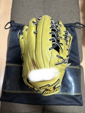 Mizuno Pro Custom Hard Baseball Glove Lime/Black Professional Grade