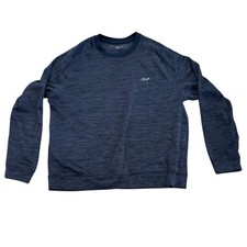 Greg Norman Shark Logo Crewneck Pullover Sweatshirt Men  s XL Blue Golf