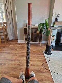 Authentic Australian Didgeridoo 128cm Snake Hand Painted On Side