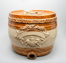 Antique Salt Glaze Stoneware Spirit / Water Barrel Early