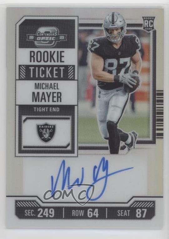 2023 Panini Contenders Optic Rookie Ticket RPS Silver Prizm Michael Mayer Auto