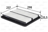 Luftfilter Valeo 585478 Filtereinsatz FüR Sorento KIA 1 JC VAN Crdi 4WD