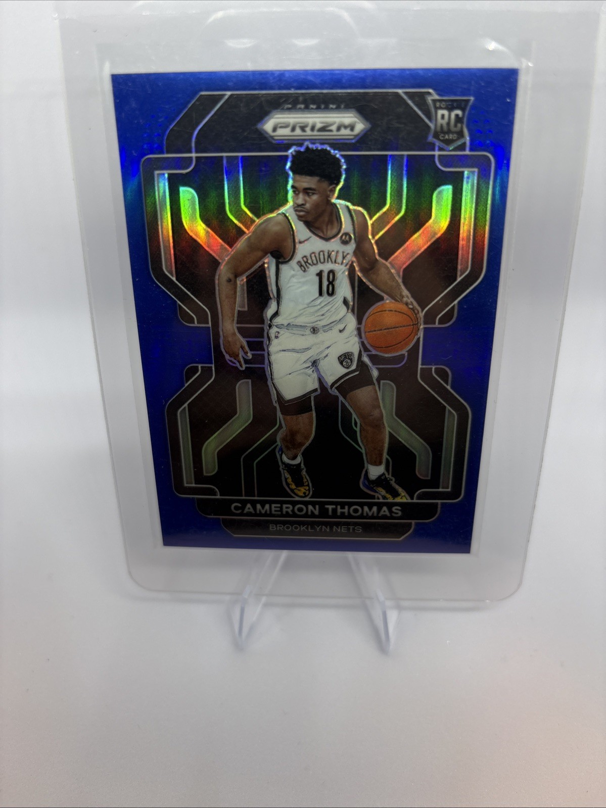 2021-22 Panini Prizm - Cameron Thomas #297 Blue Prizm 44/199 RC