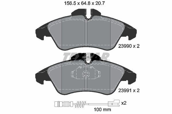 Textar Textar BremsbelÄGe Vorne Mercedes Sprinter 901 902 903 Vito 638 VW LT 28--image