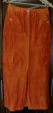 Leinen Rock orange Batik S M