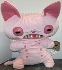 Fuggler BIG FUGG Wrinkles McStinkles Hairless Cat Plush Pink Sphinx 18" NWT