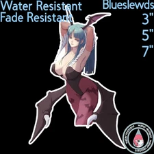 Darkstalkers Morrigan Aensland 3"/5"/7" Lewd Anime Laptop Bottle Sticker