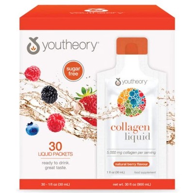 Youtheory Collagen Liquid 5.000mg - natürliches Beerengeschmack 30 x 30ml Packung