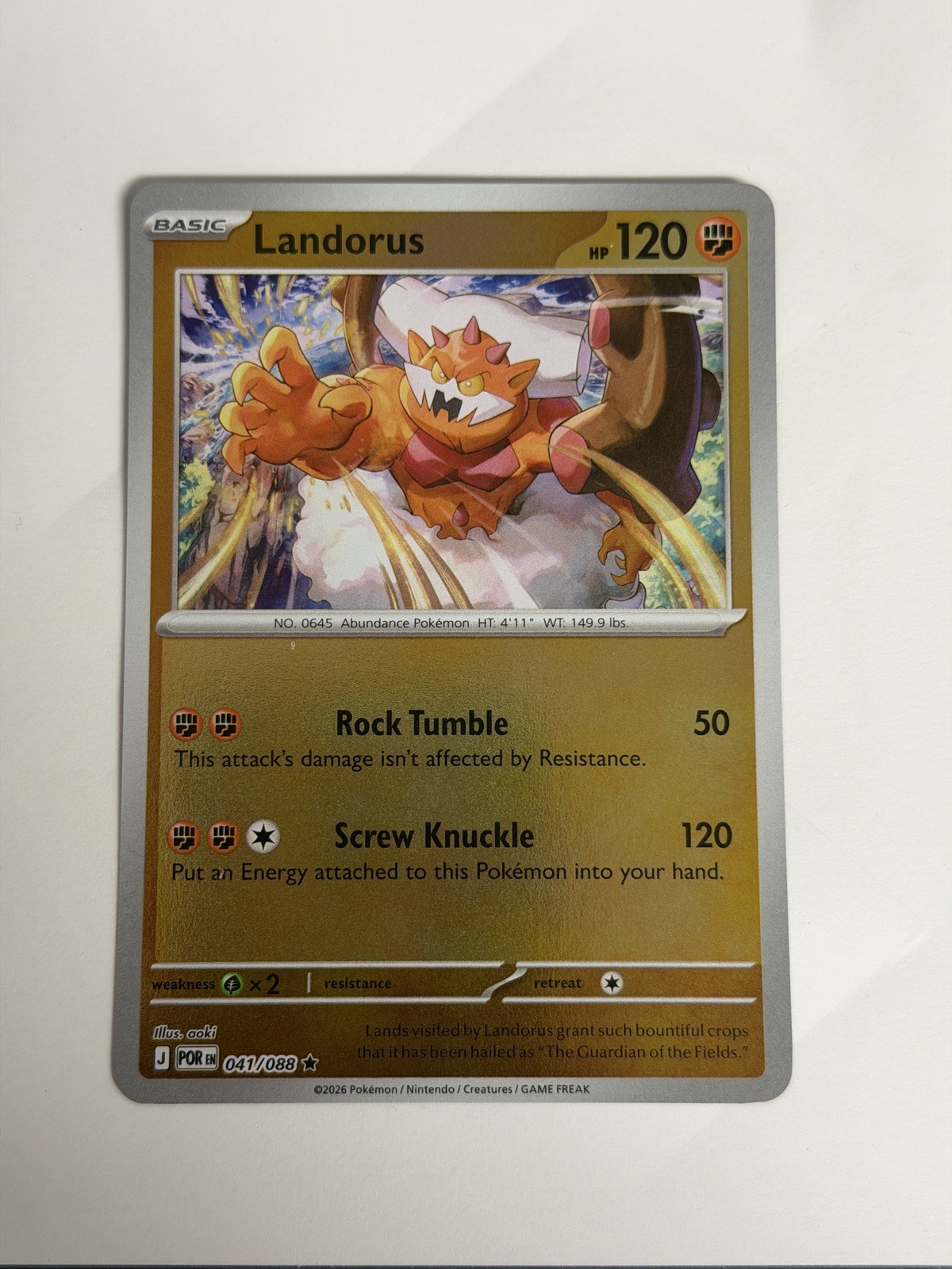 LANDORUS 041/088 POKEMON PERFECT ORDER ME03 REVERSE HOLO