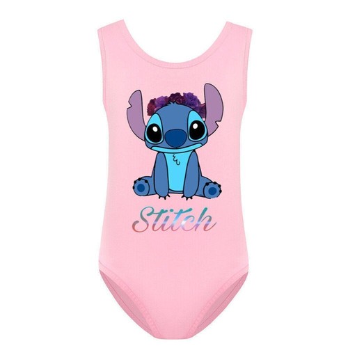 Kids Girls Cartoon Stitch Swimwear Swimming Costume Swimsuit Bikini Beachwear - Picture 13 of 16