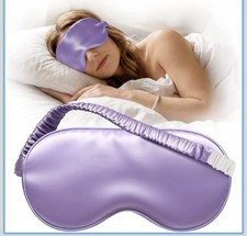 Sleep Mask 100 Pure Mulberry Silk, 22 Momme Soft Eye Masks Light Blocking