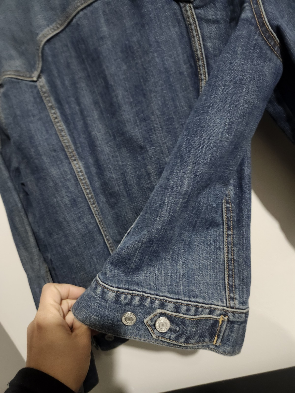 Gap Stretch Button Collared Women's Denim Jacket … - image 8