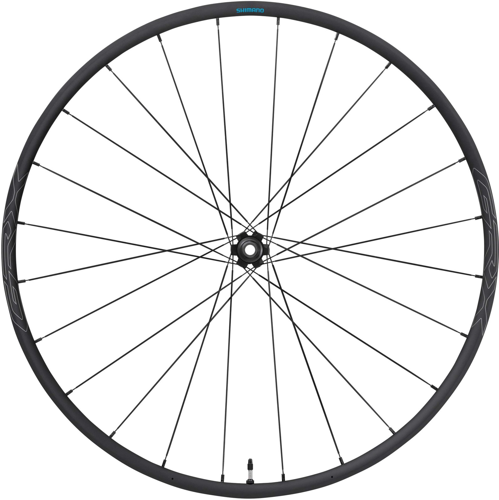 Shimano GRX WH-RX570 700C wheel, 12x100mm E-thru, Center Lock disc, black, front
