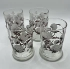 Rare Anchor Hocking Cotton Boll Tumblers Lot Of 4 - Vintage MCM 12oz Glasses
