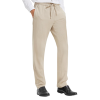 Herren Chino Hose Stoffhose Business Stretch Knitterfrei Regular Fit Gr S Beige
