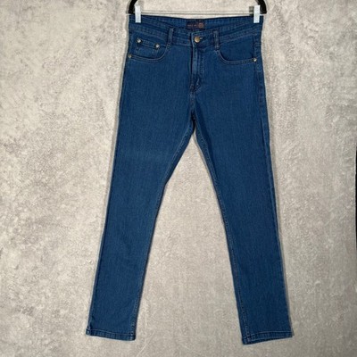 Day & Age Mens Slim Straight Jeans Dark Wash Blue 32x32 Denim Pants Minimalist