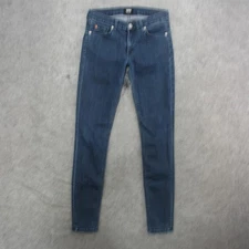 Hudson Jeans Womens 27 Blue Skinny Stretch Denim Made In USA Mid Rise Jeans