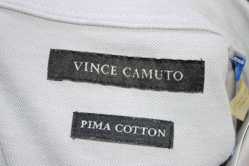 Camisa Vince Camuto Para Hombres Mezcla de Algodón Cuello Abotonada Azul Talla S Foto 4 de 4