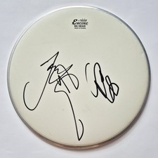MUSE band signed DRUMHEAD autographs Dominic Howard Christopher Wolstenholme