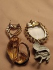 Gerry 4 Brooches Lot Squirrel, Heart, Cameo, Black Panther Enamel Rhinestone — photo 5