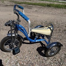 Schwinn Lil Stingray Tricycle Retro Blue Chrome Kids Trike Lightly Used