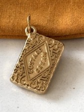 Gold Custard Cream Charm - Stainless Steel BiscuitPendant, Retro Cute Gift