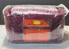 Berkshire Polarfleece Sheet Set Twin Berry Purple Medium Warmth NEW Plush Winter