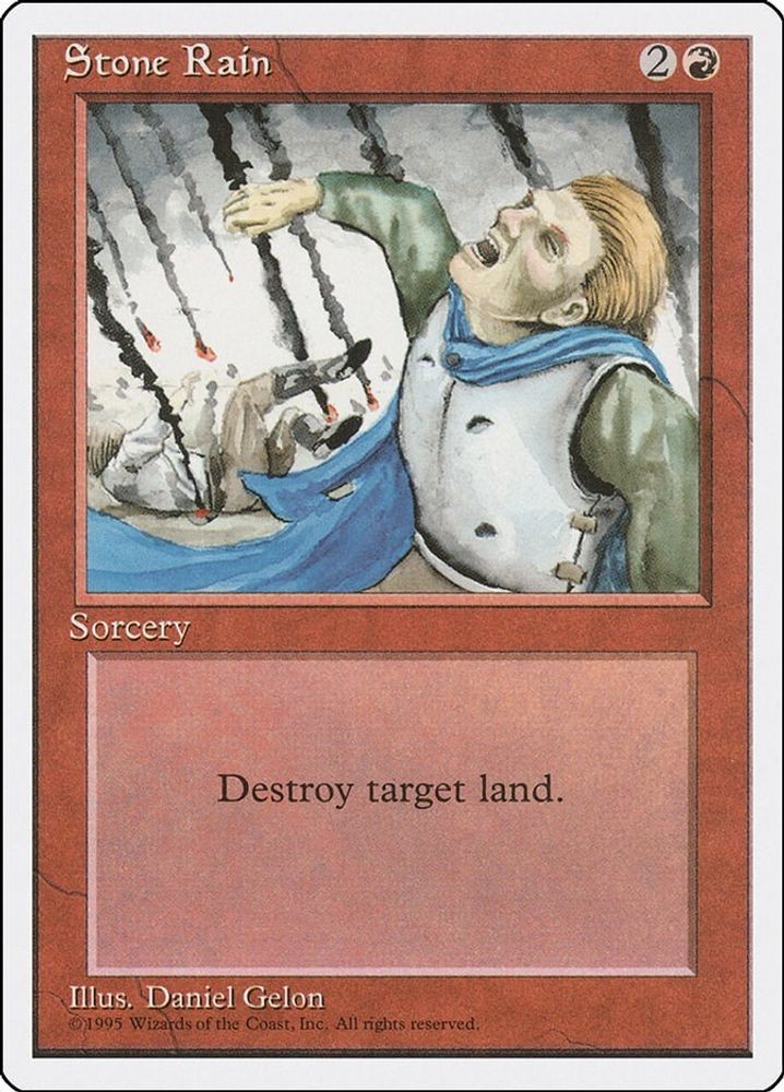 Stone Rain #224 Fourth Edition Lightly Played Magic The Gathering