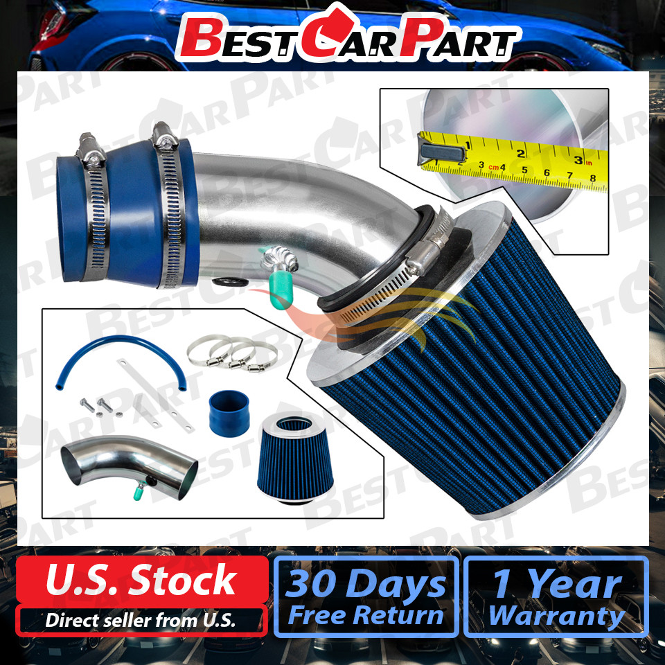 BCP BLUE For 1990-1997 Prizm/Corolla 1.6L/1.8L L4 Ram Air Intake Kit+Filter