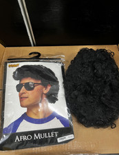 halloween spirit afro mullet wig